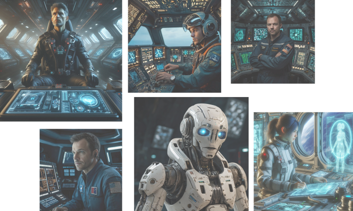 imagem com várias fotos individuais dos principais personagens